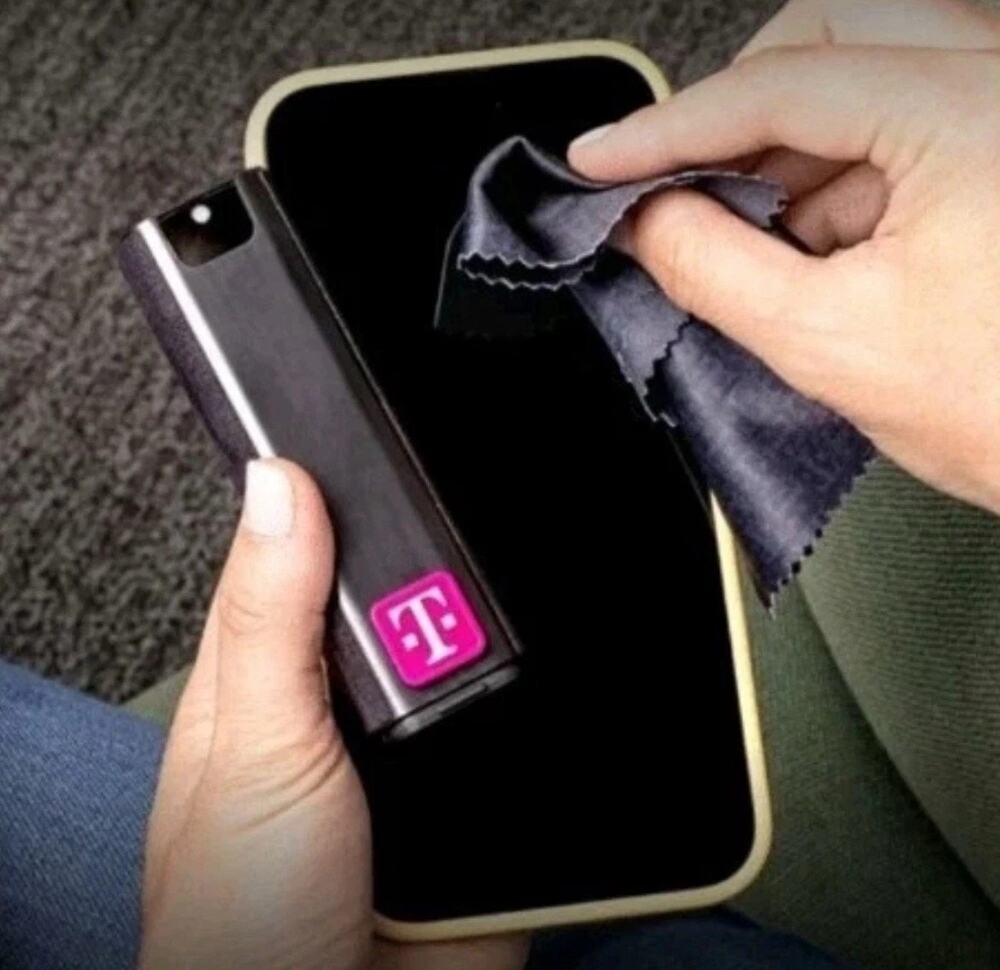 T-Mobile Tuesdays Black with Magenta Logo Cell Phone Screen Cleaner - NEW In BOX